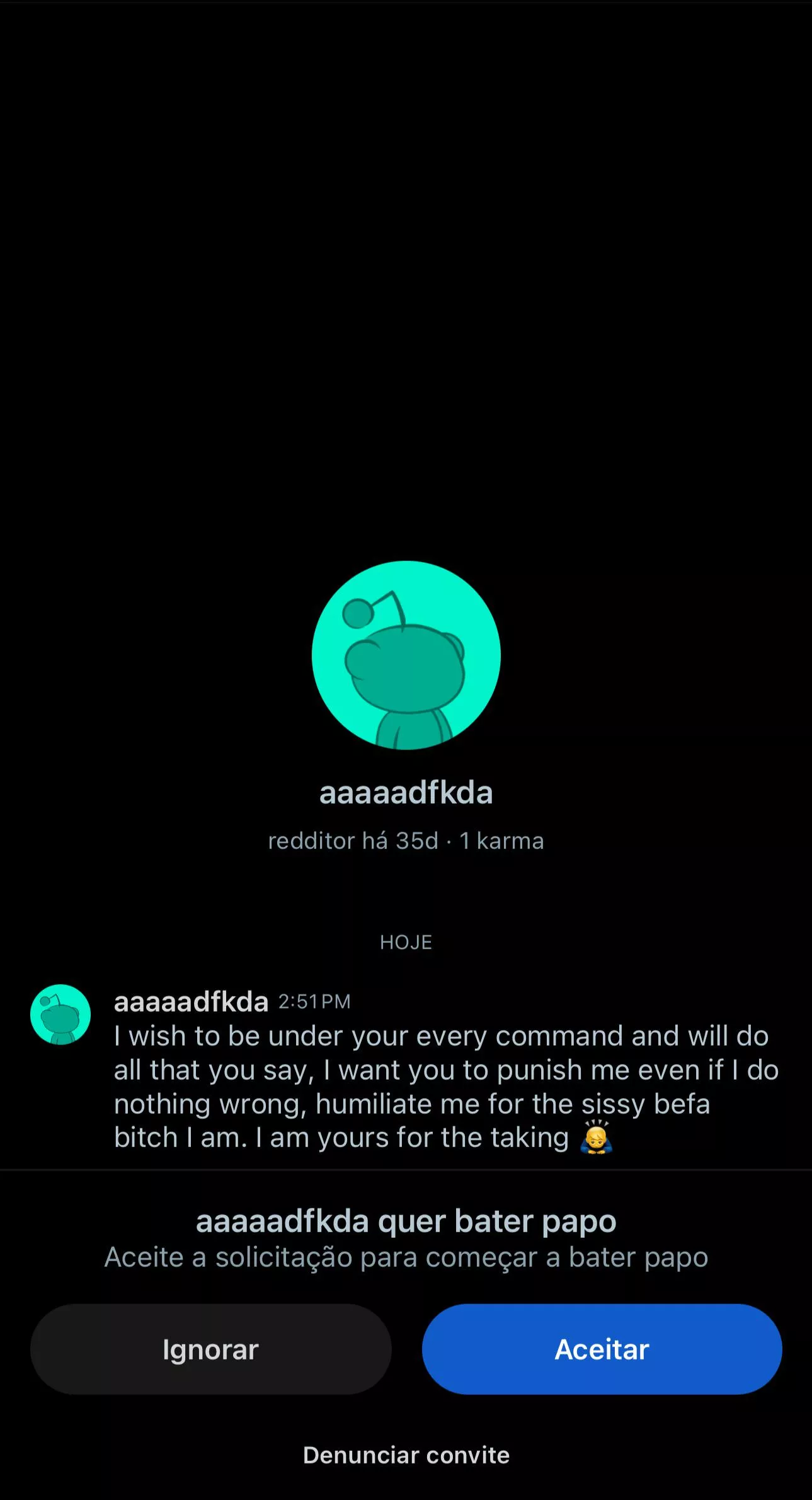 Me: *says a bunch of times I’m not into sissy stuff and humiliation* Some illiterate dude in my dms: posted by dreaminginrose