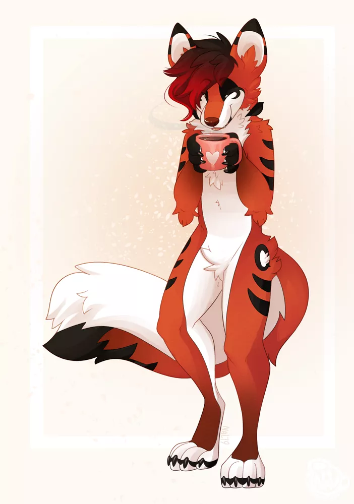 Morning coffee (art by NowandLater) posted by Bonkers_Reee