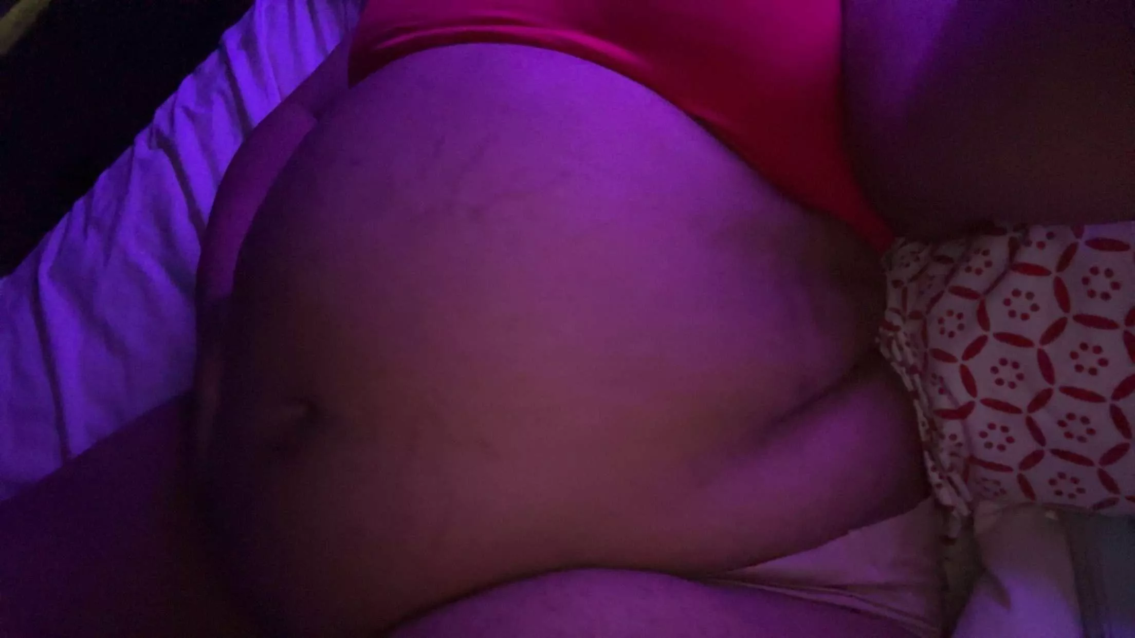 my belly after being a piggy and eating all night :3 who wants to keep stuffing me tho 🤤🤤 posted by Mean_Objective3385