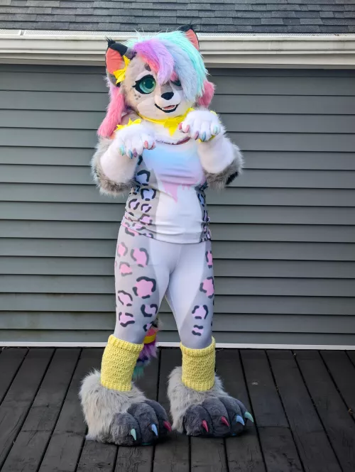 My fursuit arrived yesterday!!! [Maker: Leon_Frostbite on FurAffinity]  by SugarPop-Furry