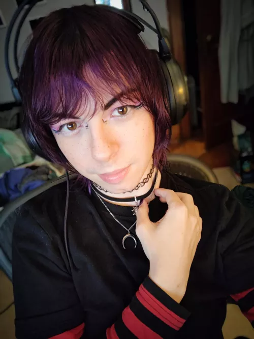 Purple and bangs is a whole vibe by mhock103