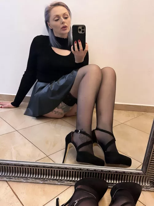 The heels and stockings stay on [F] by theinkedsiren1