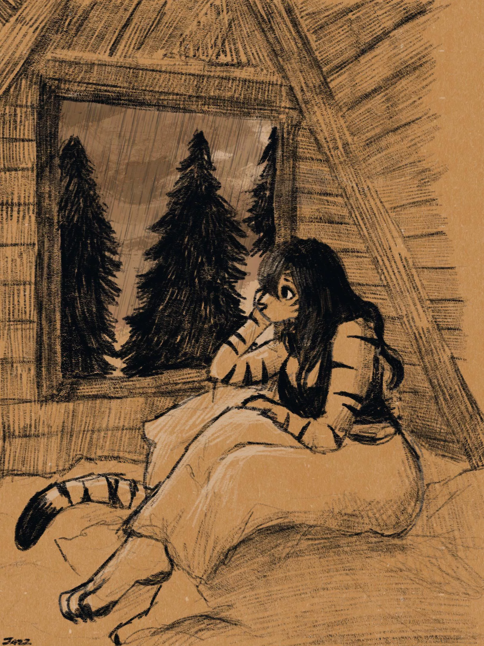 The Rain (art by me) posted by wonderwolf1182