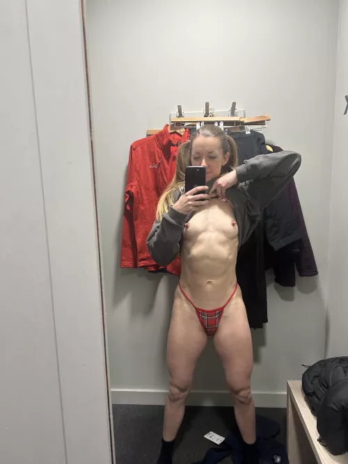 was out getting myself some hiking trousers today, couldn’t resist a little flash  by rosieposieblue1