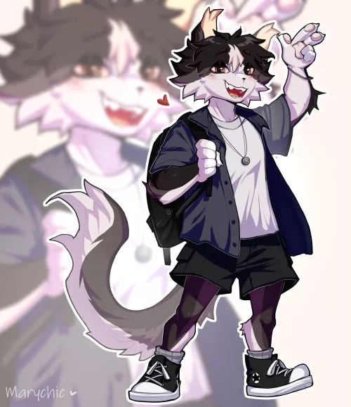 A cat on his way :D Commission done for discord user x3 (Art by me) by Marychic3908