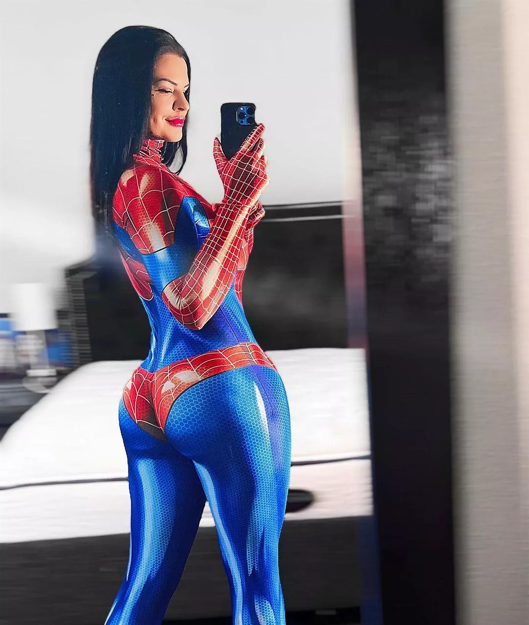 Feeling like a superhero in this Spidey suit! posted by heidilavonofficial