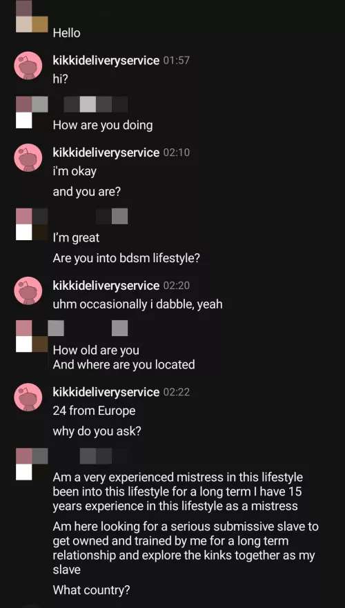 I finally got my first low effort domme dm, yay! by kikkideliveryservice