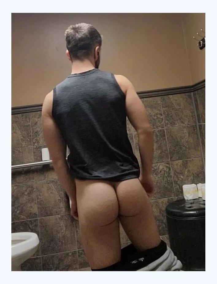 is it too muxh if i pee at the public urinal like this? posted by OkDoubt85