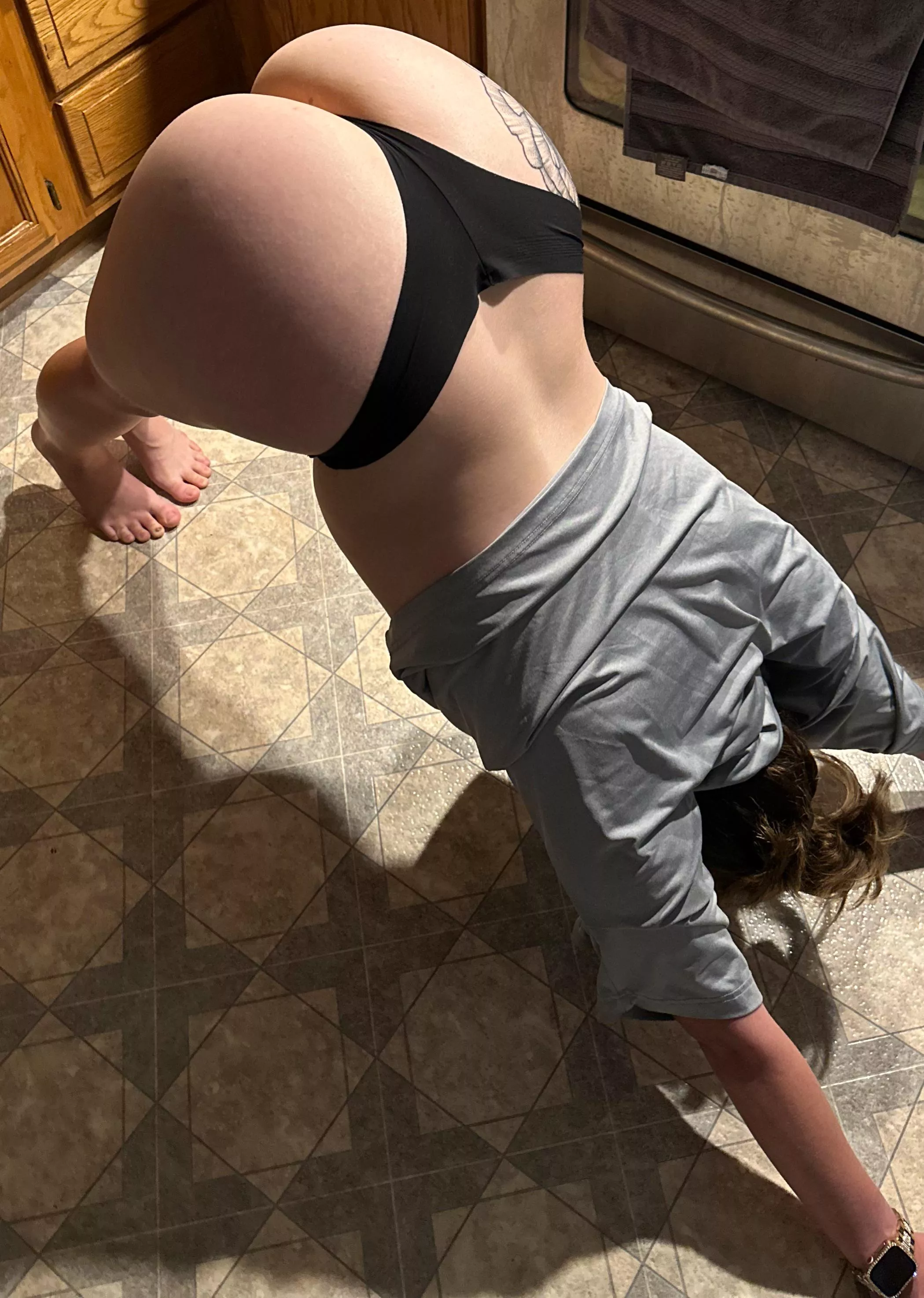 Just imagine, you on your hands and knees, cock in a cage, and your face stuffed deep between my asscheeks 😈 posted by MirandaXoXo_