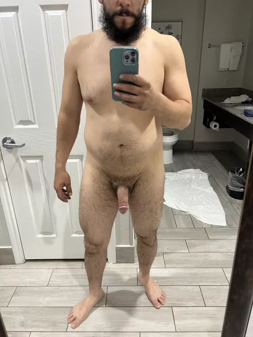 (M) back in the gym, slowly working on the dad bod. How would you rate me so far? by BeardedInterceptor