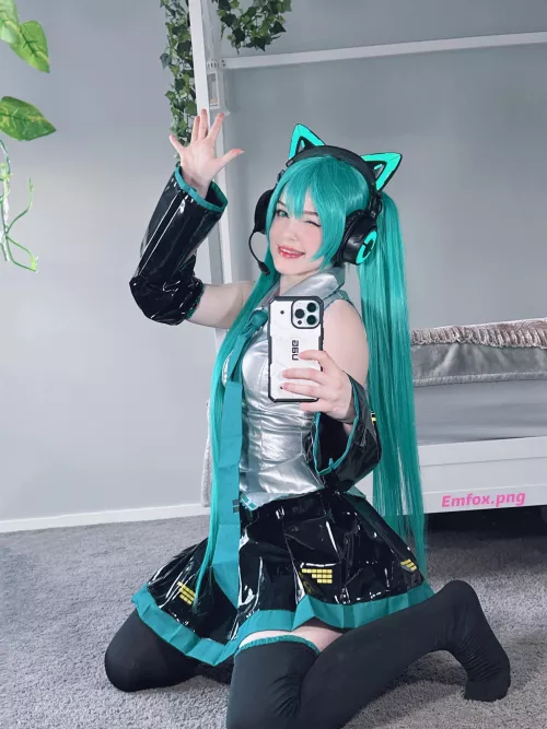[Self] Catgirl Hatsune Miku Cosplay by Emfoxpng
