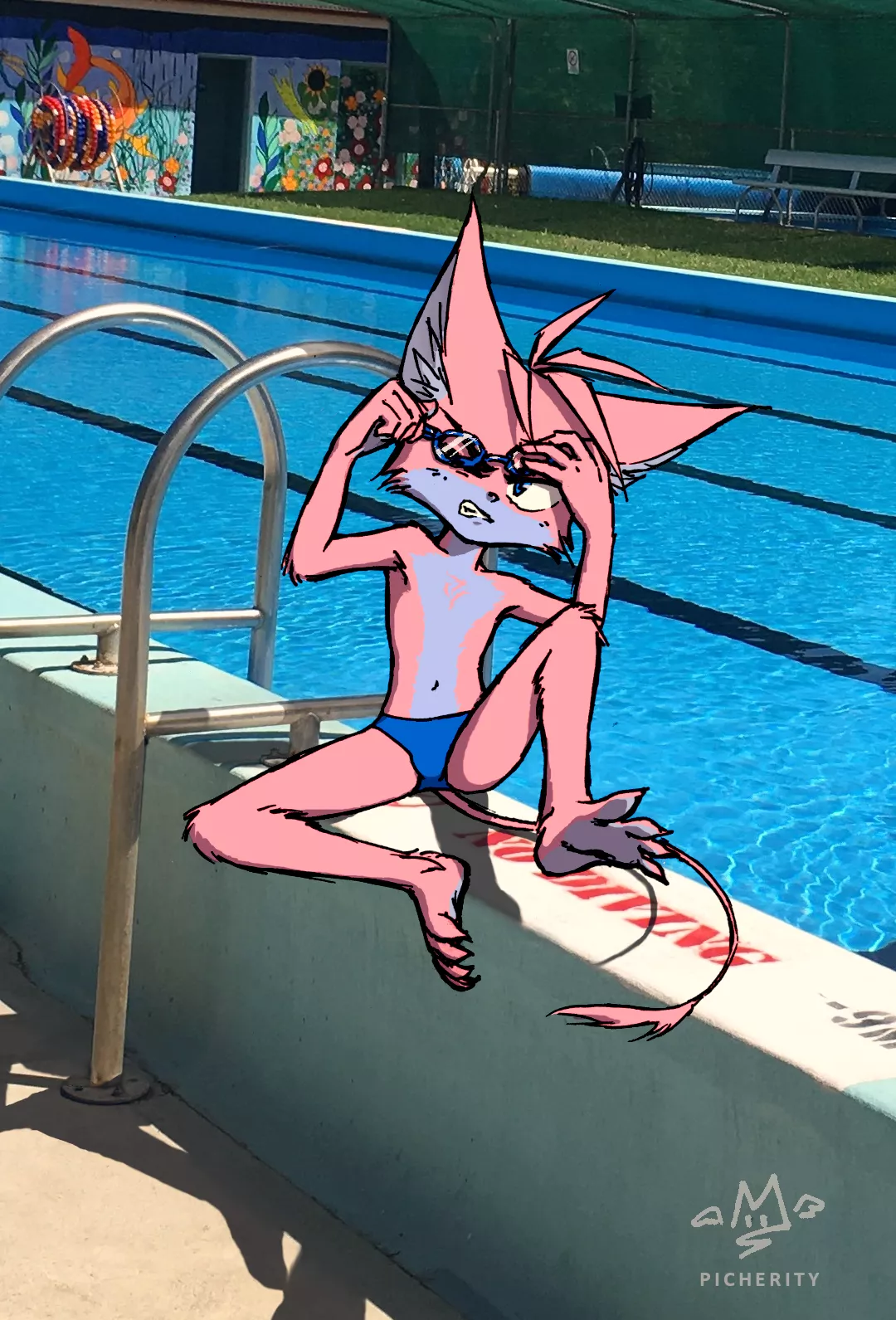 They didn't have goggles in anime-eye size... (art by me) posted by Picherity