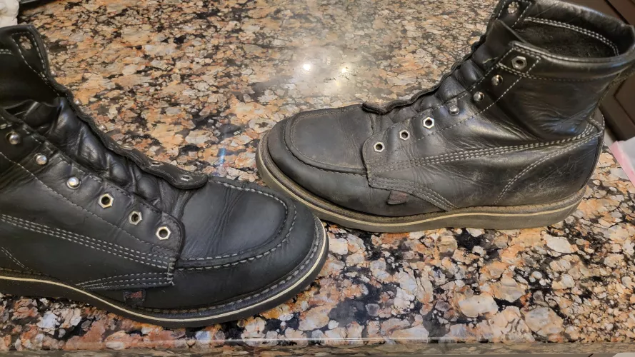 Cleaning up white stitching, round one. Toothbrush and dish soap by weaseltorpedo