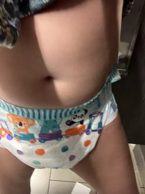 Diapered for the plane ride home!! I love diapers!  by Old_List_4094