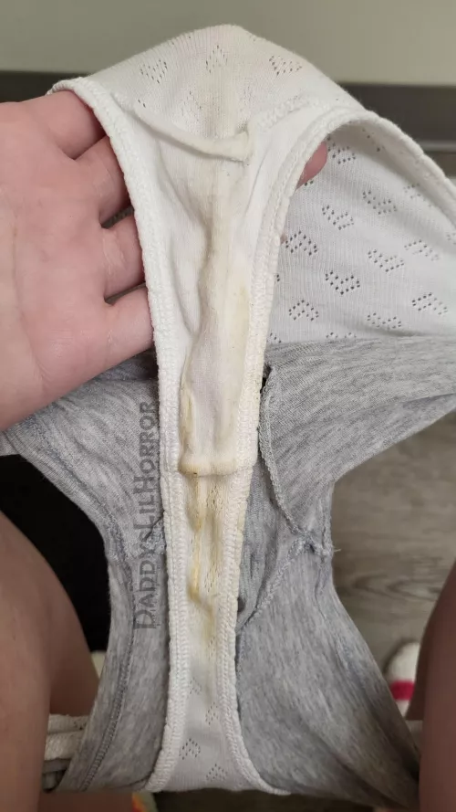 Dirty White Thong by DaddysLilHorror