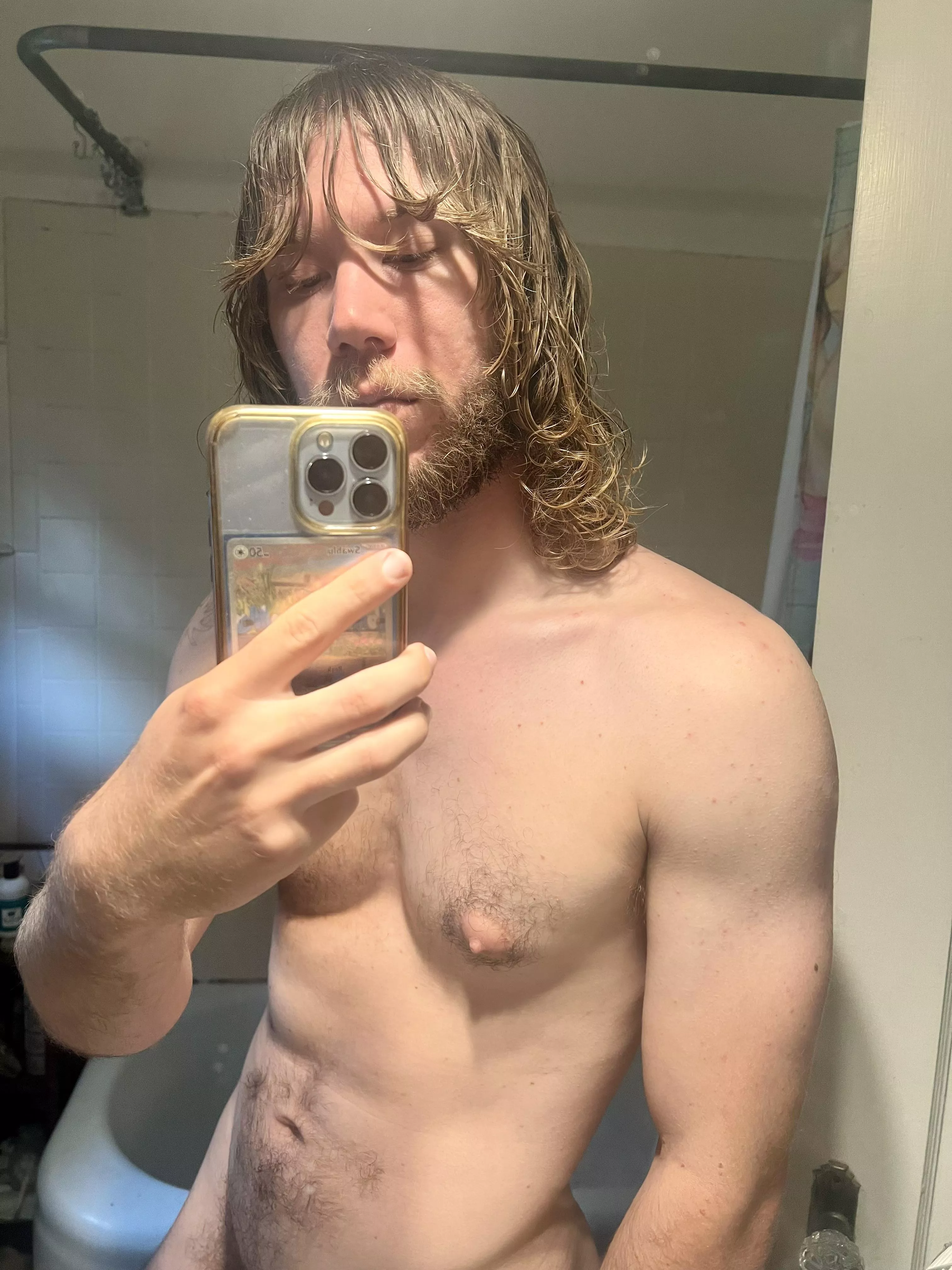 Freshly trimmed: bangs, beard (and more down below) posted by canyon-canid