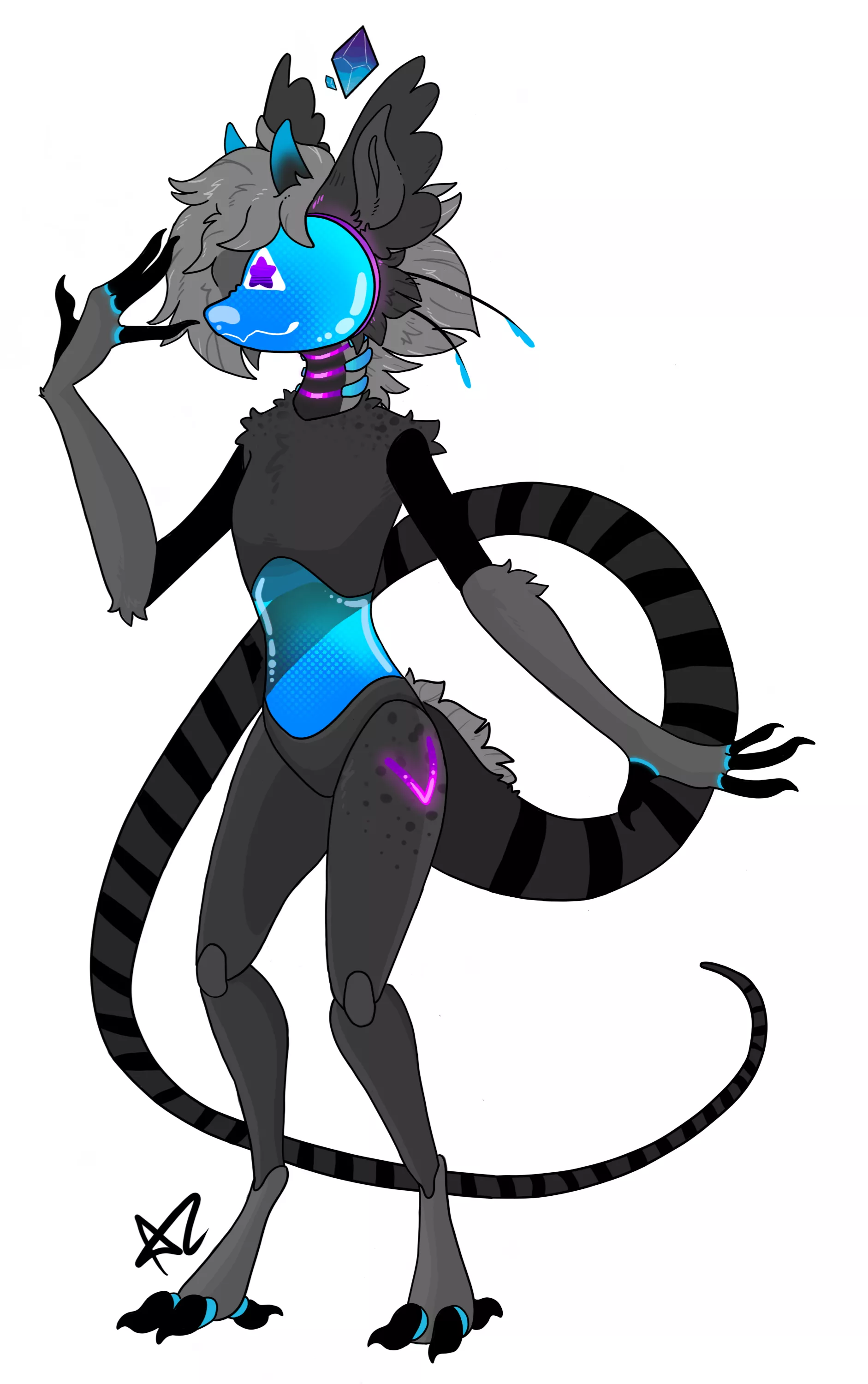 I finally finished this for my partner a few days ago. It's their sona Jenix ♡ posted by Zero-The-Prizimix