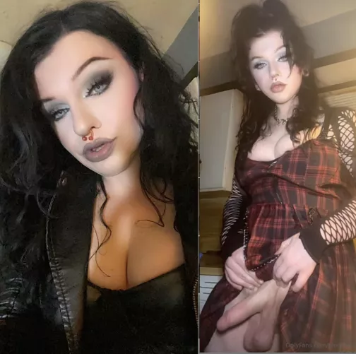 I’m just a goth girl who needs her big, full balls drained multiple times daily. Who’s up for the challenge? 😈 by L8TEX