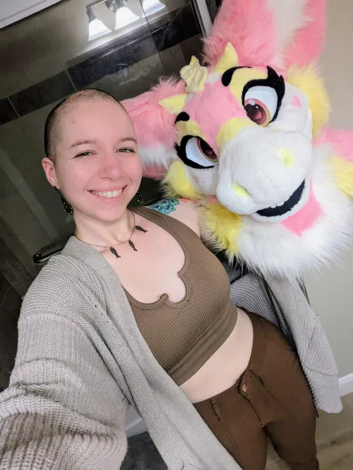 I'm late to Fursuit Friday but here for Saturday! Fursuiter and Fursuit; I feel beautiful as Sylvie and myself! Remember to love who you are! by KohanaCat