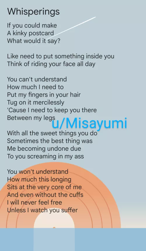 Just a silly lil' poem I wrote by Misayumi