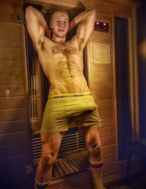 Let me know if you'd follow me into the sauna , I wanna see you ass up waiting for me to show you how we get our cardio in at my gym. by gymbruhhhhh