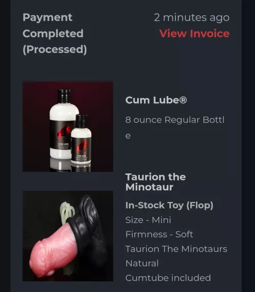 My grab today!! My first cumtube o.o  by 0ilSoakedRag