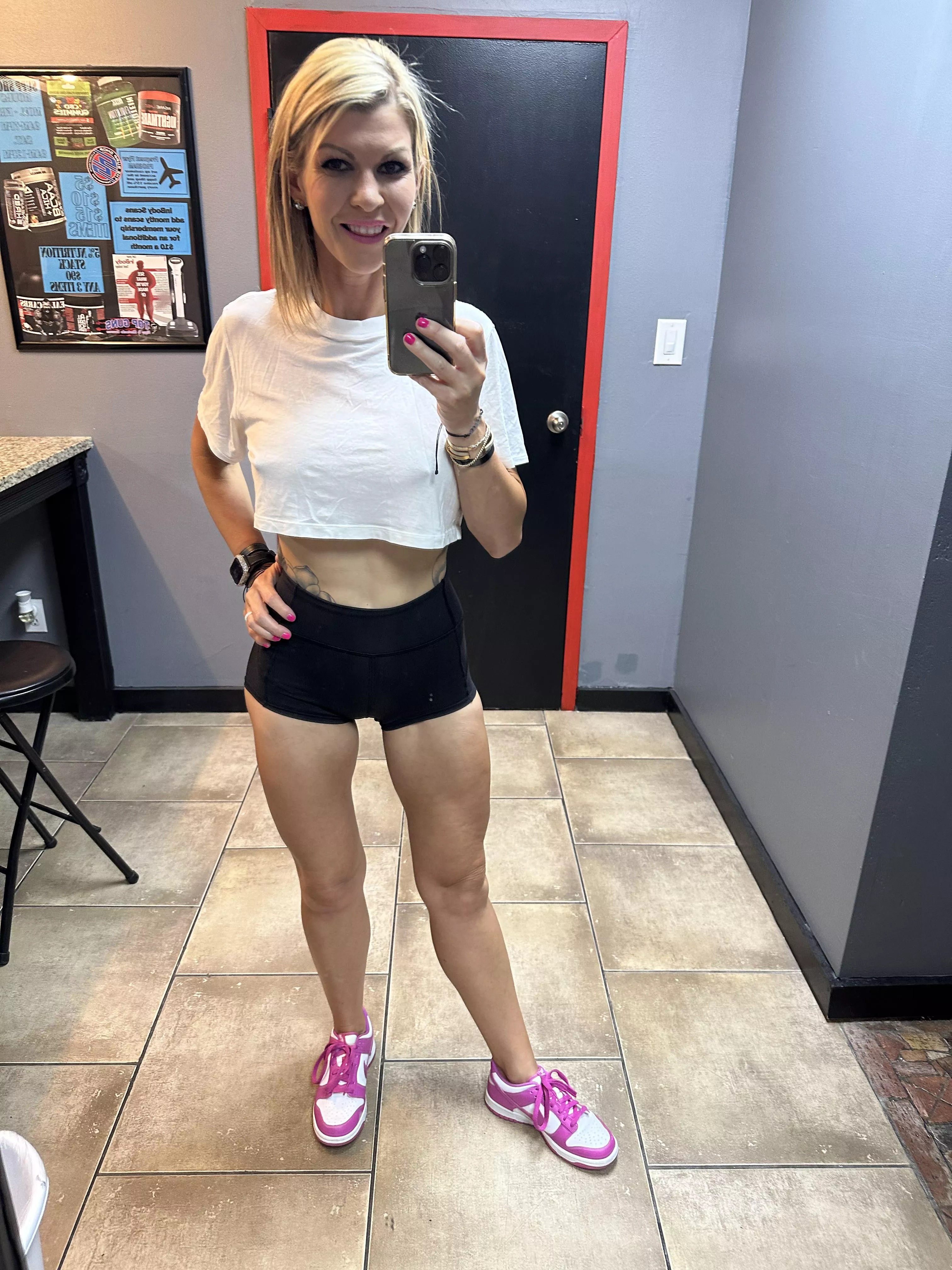 My husband told me I better wear a bra today, now you see how that turned out. posted by fitnesswife1983