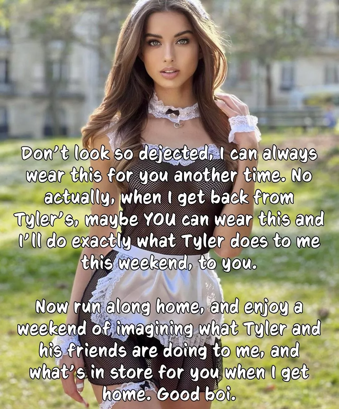 Not exactly how you imagined a maid’s outfit featuring in your fantasy, but, you don’t know unless you try…  posted by biffa_b_