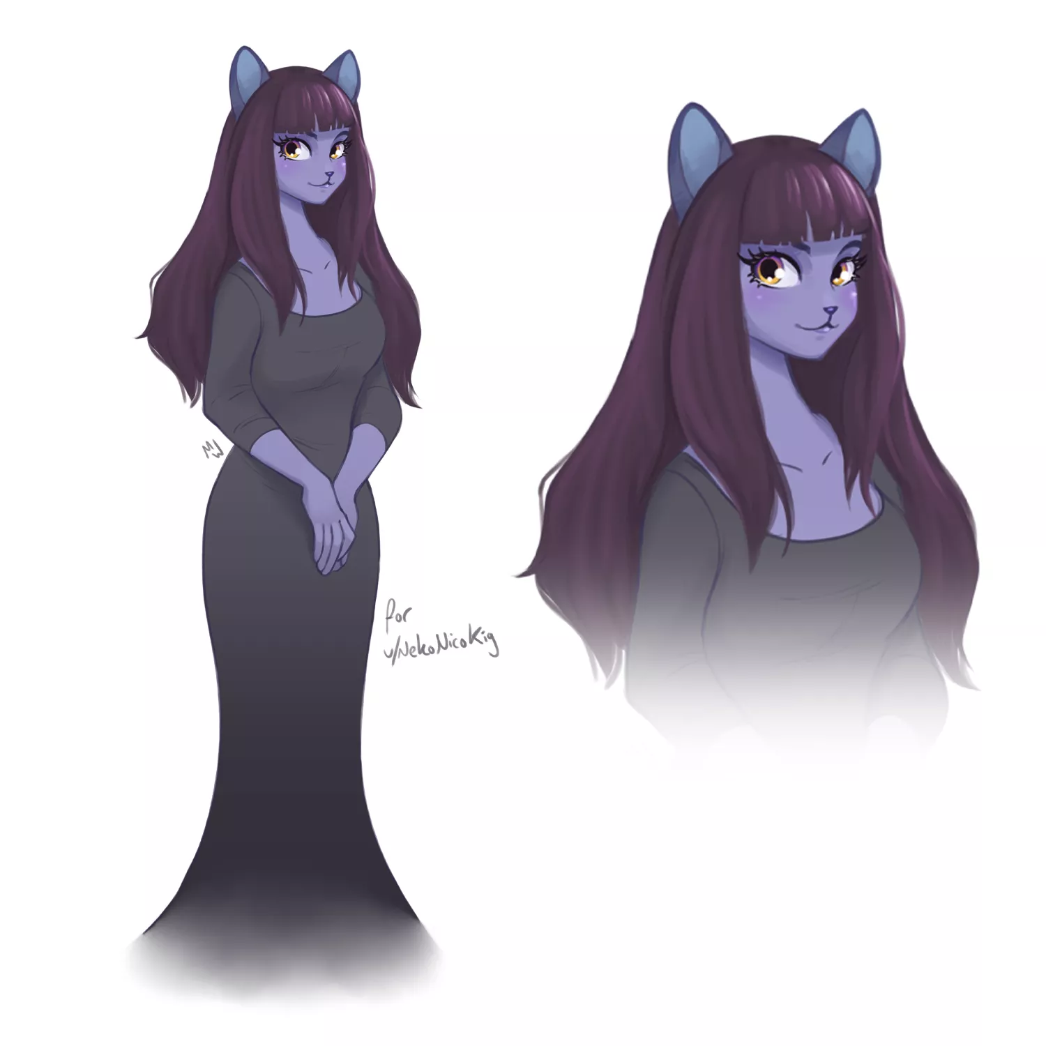 Number 93 in my 100 Furries series. (Art by me @MellowWingArt on X) Sona belongs to u/NekoNicoKig. posted by MellowWingArt