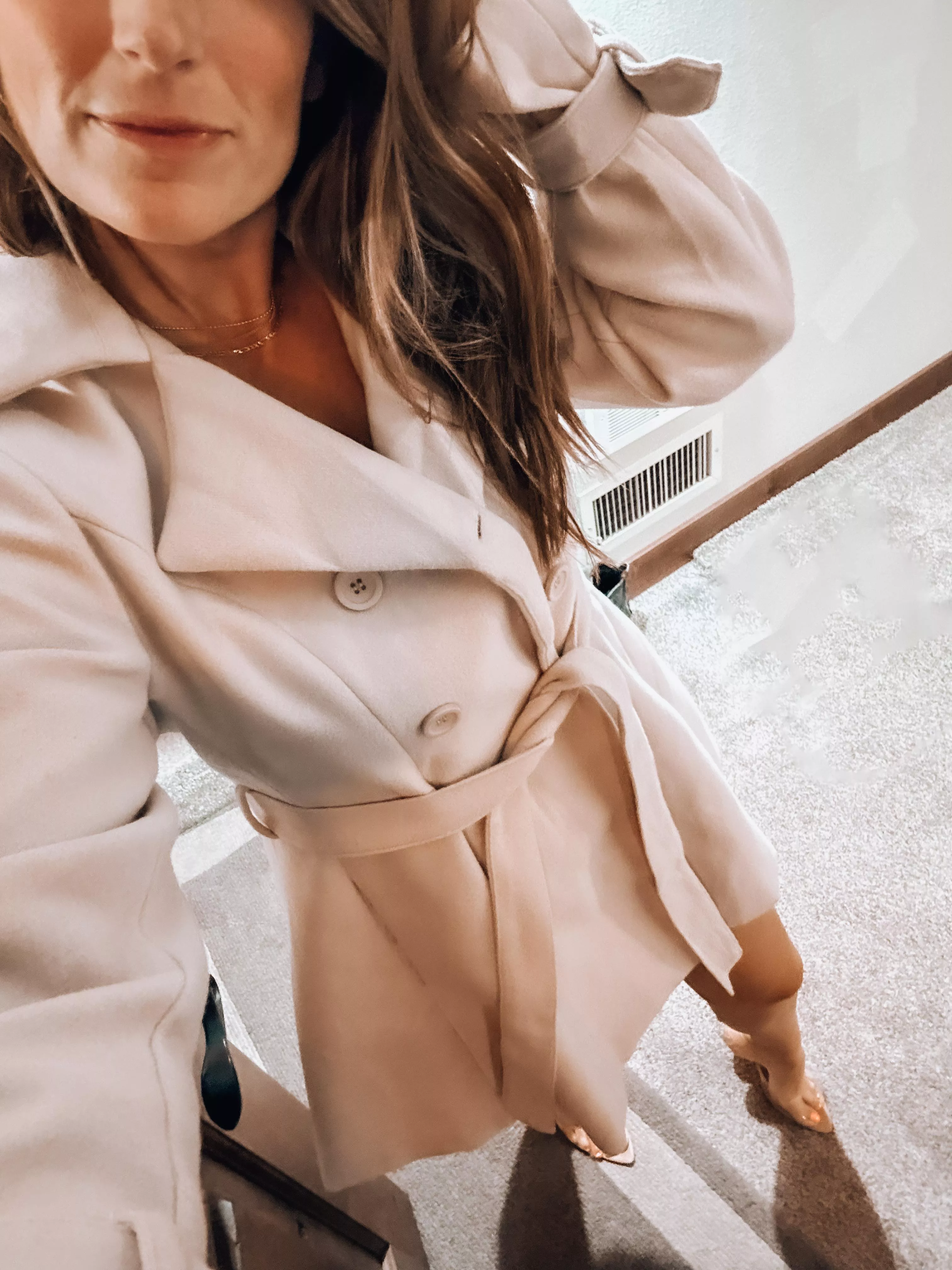 Sneaking out in my trench, and nothing else -- just like a good little slut. posted by hotwifebrooke83