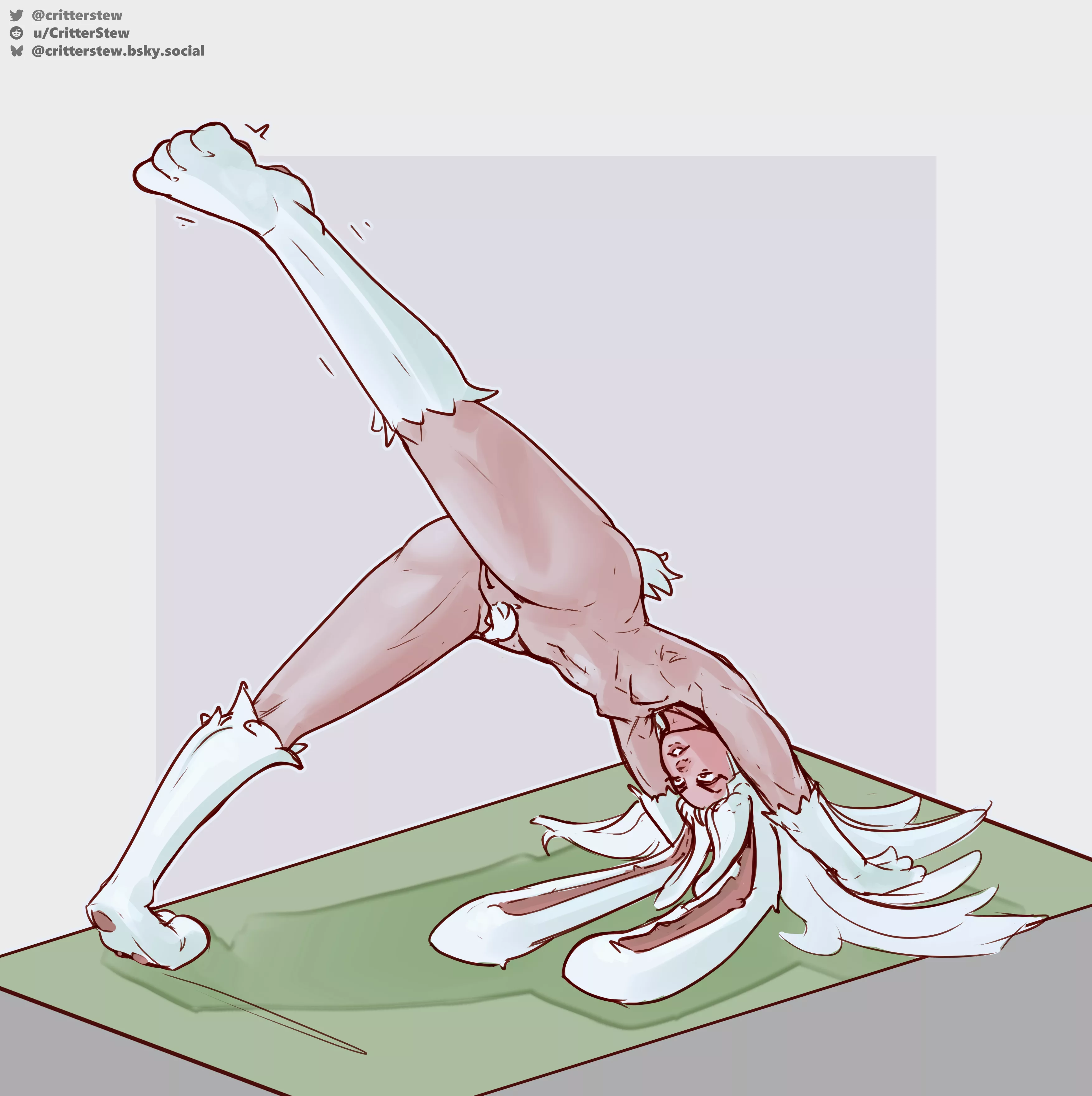 Some bunny yoga! This pose is called 