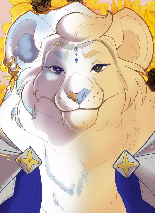 Symeon Sunstrider [OC gift for @FluffyGaysian on Furaffinity] by jellyellyphant