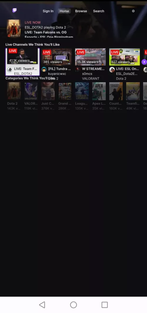 What happened on twitch android app?? by SvnSqrD