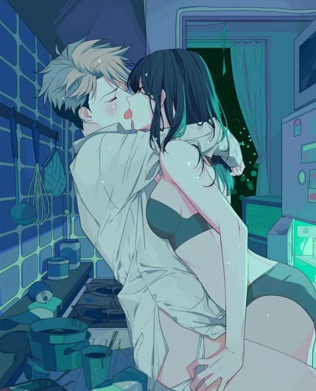 When I catch you in the kitchen at night posted by celestetantrika