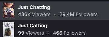 Why is there 2 just chatting on twitch???? posted by Swegamery