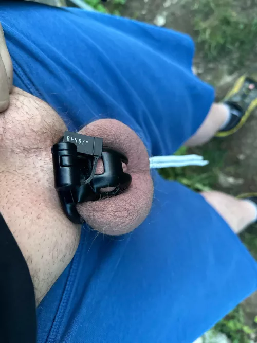 After a year of not being locked, I’m finally in a cage again by vaping-chastity