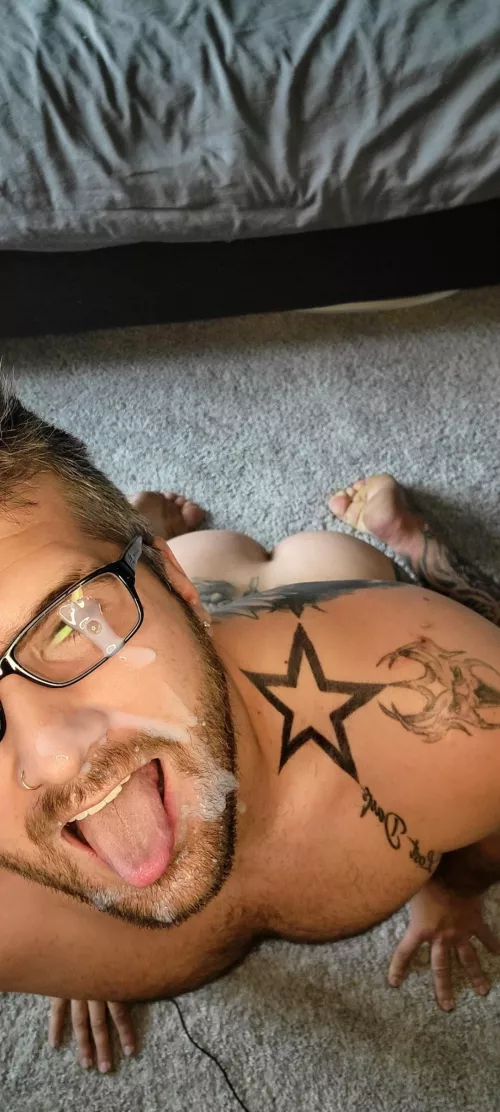 Had to take a selfie with my bulls cum on me. by Hot-Economy-5101