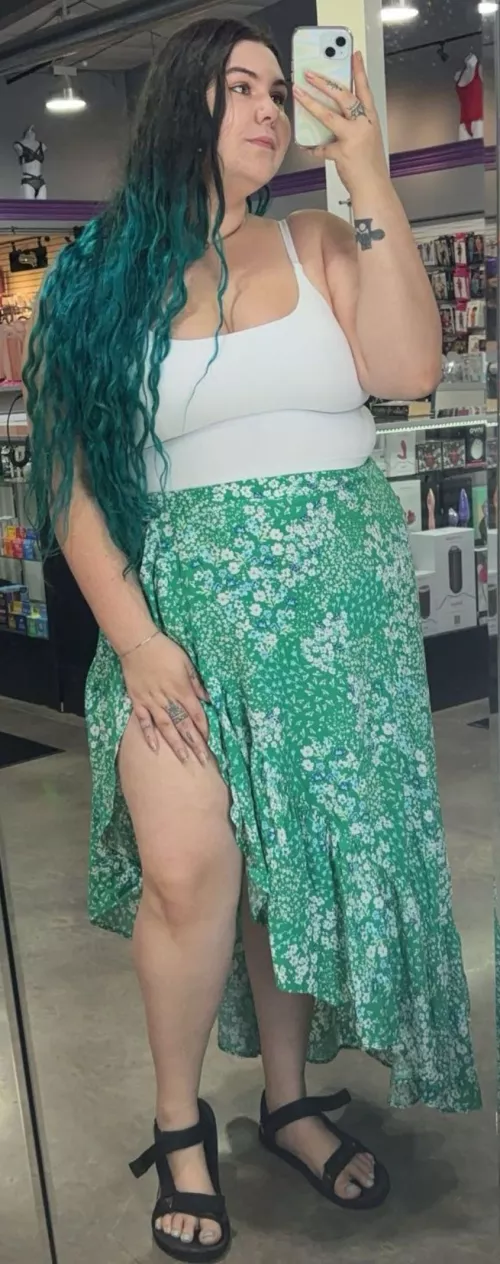 I normally wear all black, do you like the green? by DavinaWantsIt