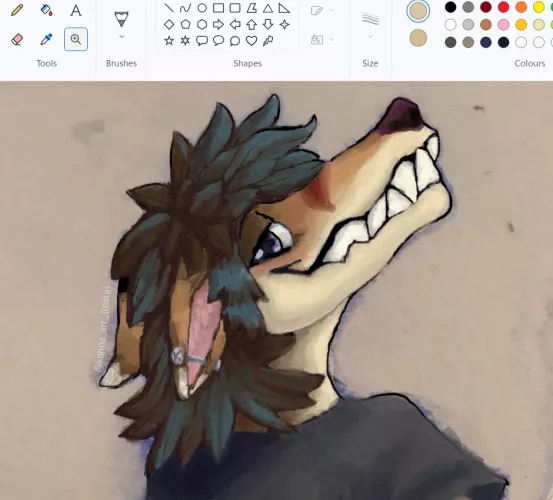 I realised that I still remember how to paint decently on MsPaint and I am kinda having a blast so here is a WIP drawing of my Sona :3 by Forgor_mi_passward