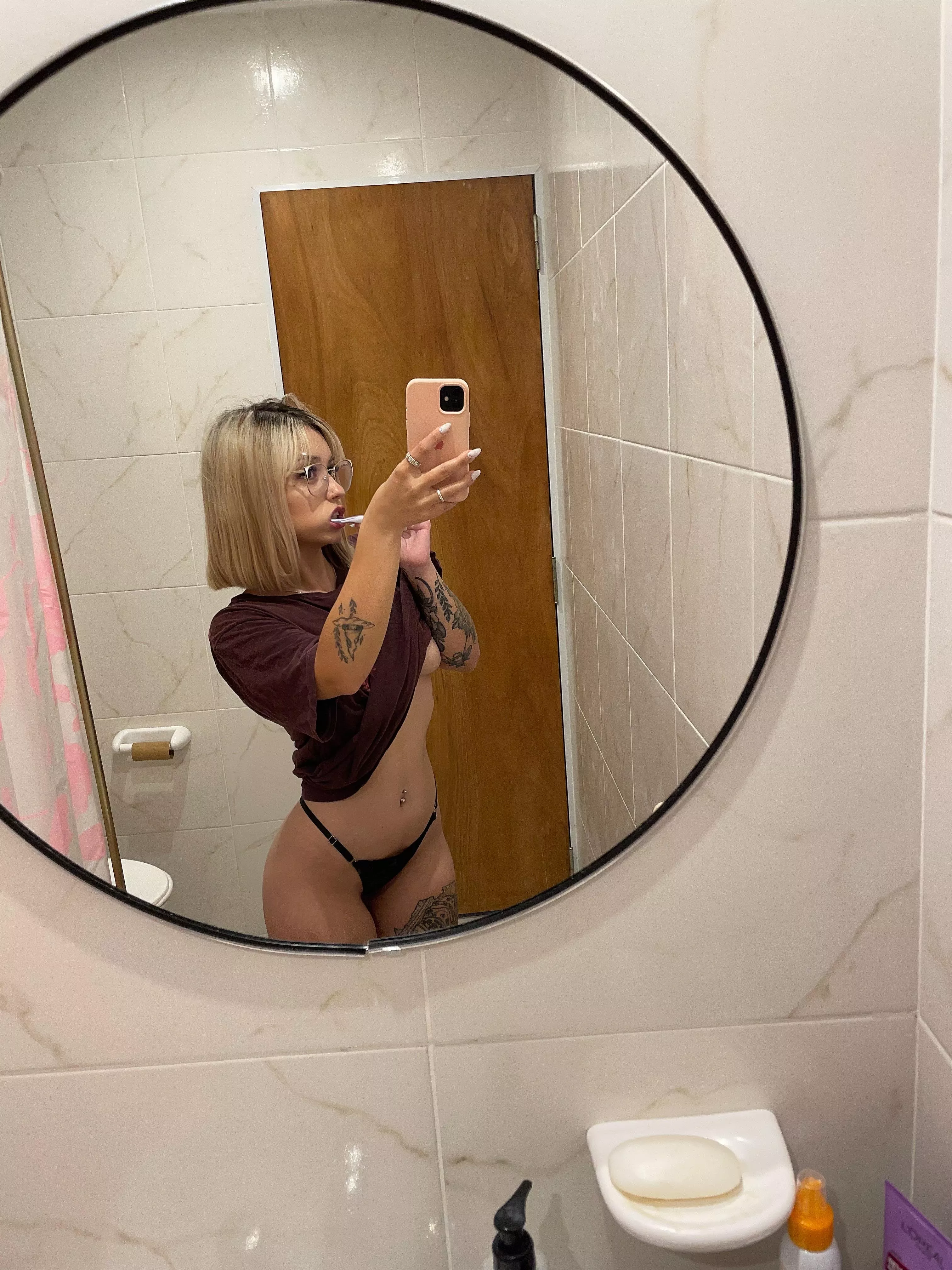 Is it okay with you if I appear like this in your bathroom every morning if I become your wife? posted by Maleficent_Syrup2899