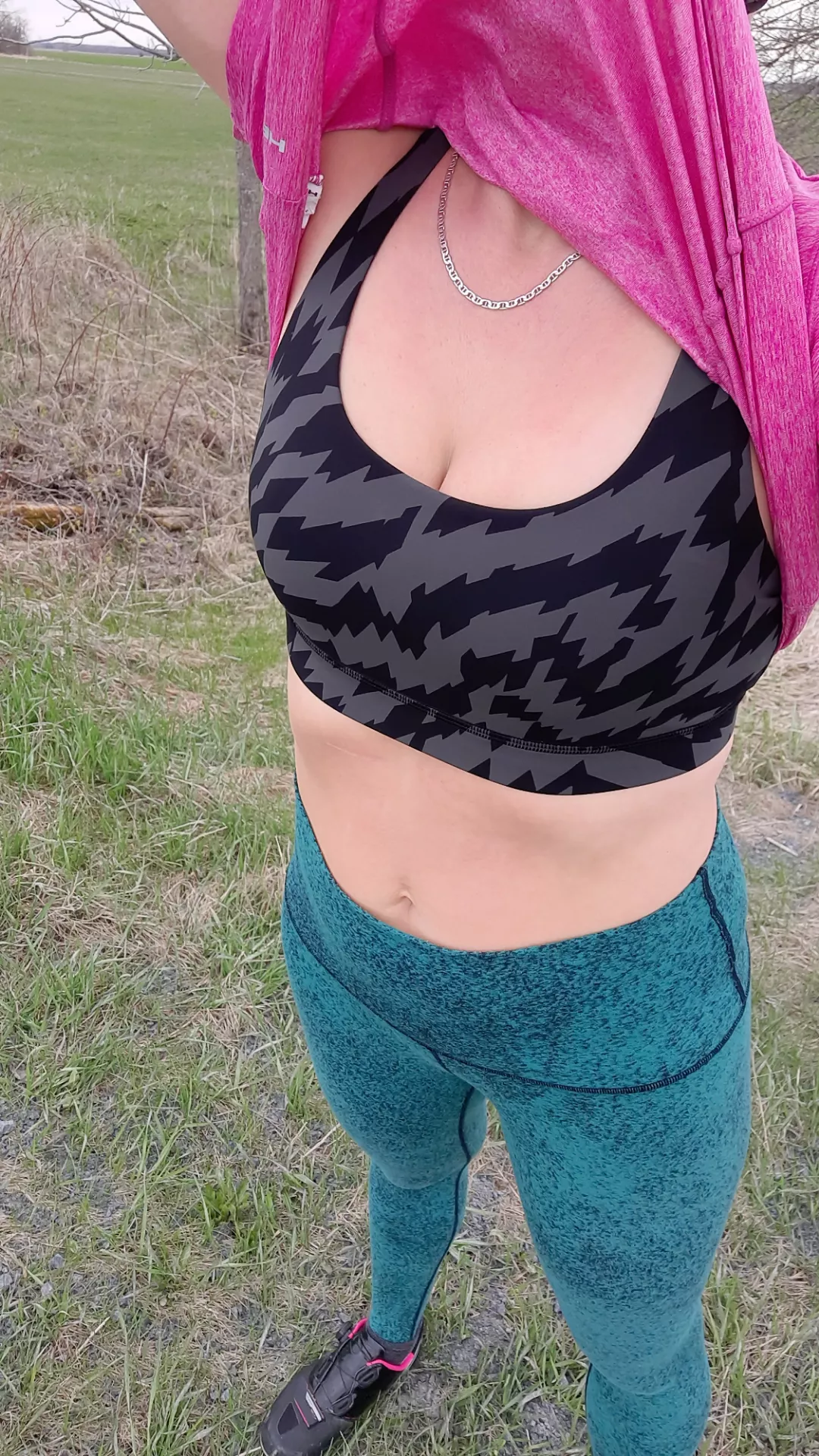 Nice and warm for an outdoor cycling workout today 😊 posted by Authenticmilf