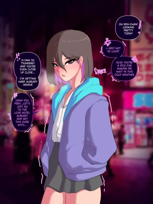 Night at the Love Hotel pt 1 (Gelatomusume) by BigMilfyGothFuta