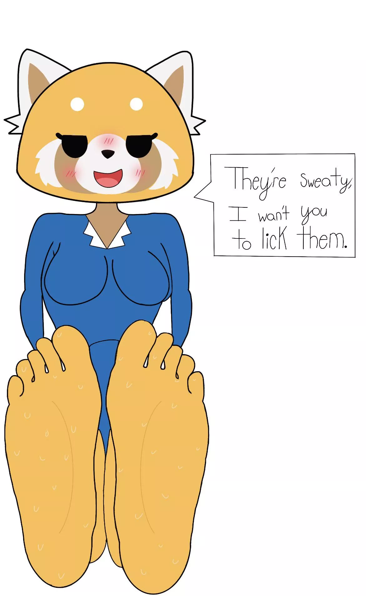 Retsuko wants you to worship her feet (art by me) posted by S_Comics_99