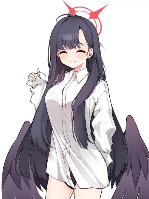 Sexy and cute angel waifu by reversedturnover