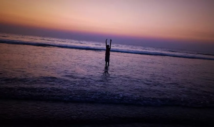 Standing alone on the beach ⛱️ by ScientistMindless926