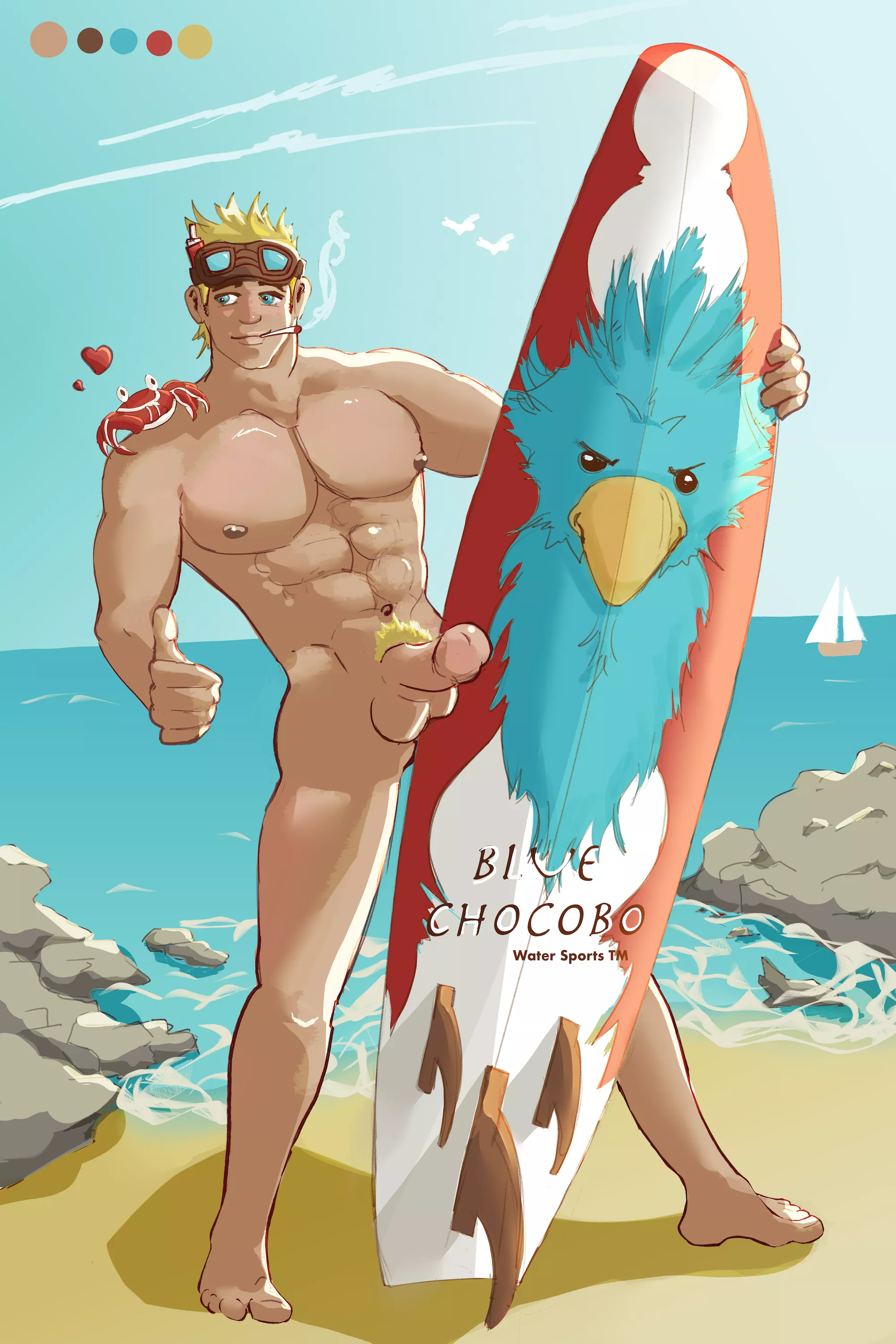 Surfer Cid (Artist : Papa Junpei) posted by DaddyGaynondorf