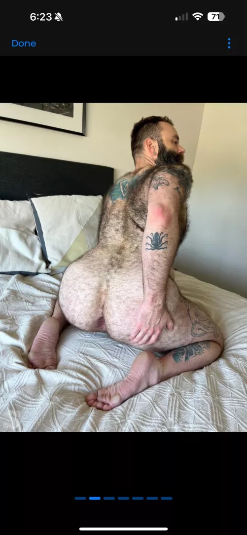 Very hairy dad [43] holding it open for ya  by TeddyWilderXXX