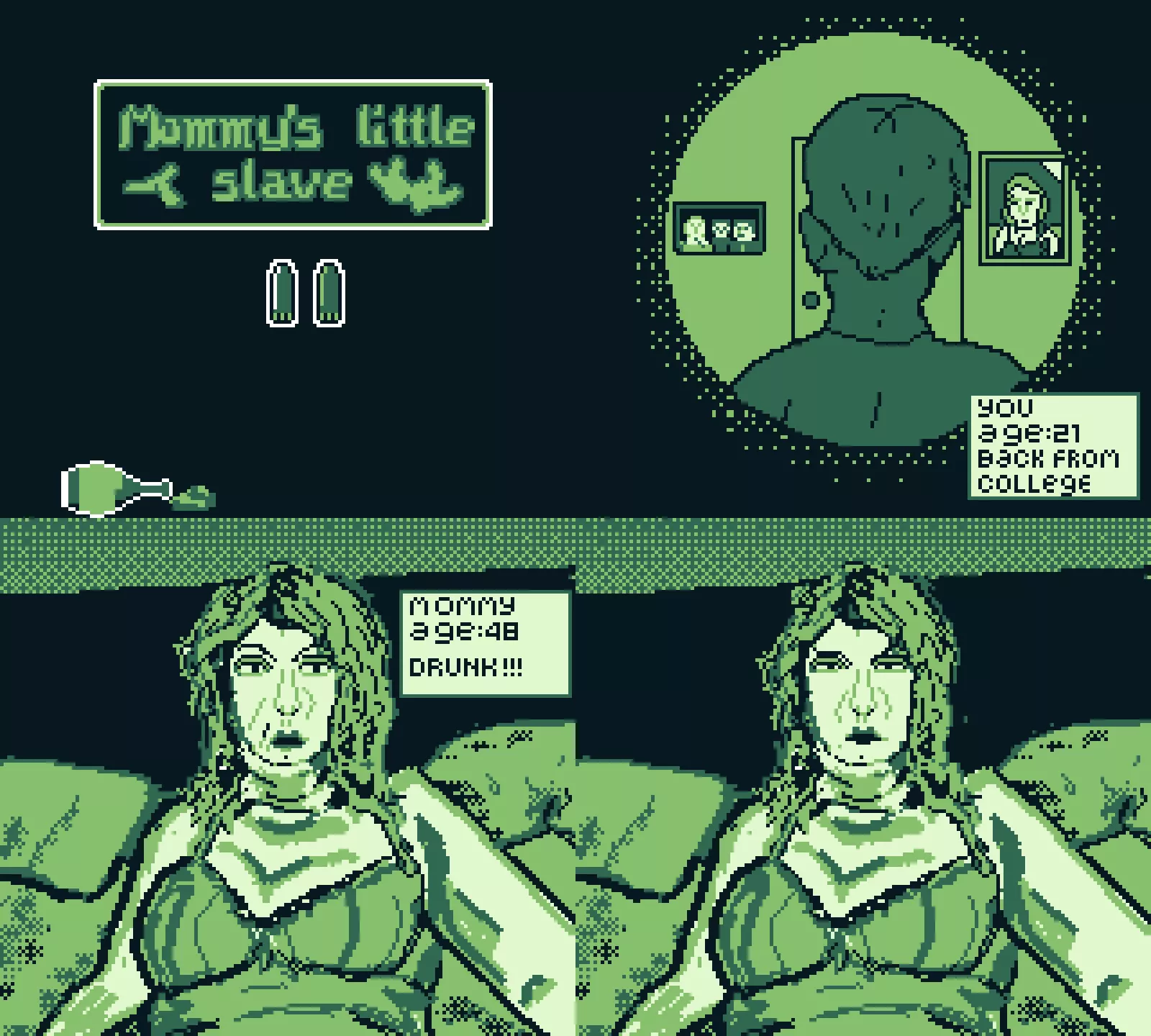 Working on a little femdom GBStudio game posted by 8woodarty