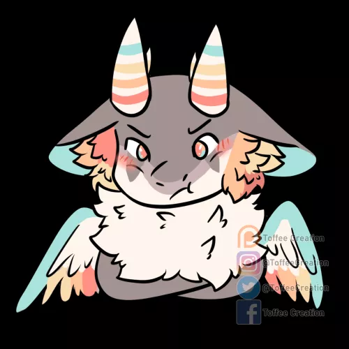 A little grumpy floof!
 by ToffeeCreation