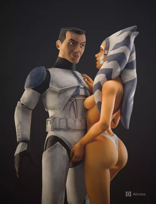 Ahsoka rewarding the troops (Airress) by Airress3D